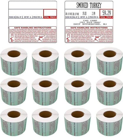 LST-8030 Printing Scale Label, 58 x 50 mm, Non-UPC/Safe Handling, 12 Rolls Per Case