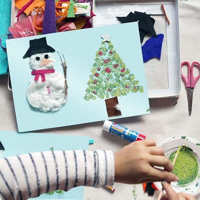 24 Sheets Blue Shimmer Cardstock 8.5 x 11 Metallic Paper, Goefun 80lb Card Stock Printer Paper for Invitations, Weddings, Parties, Showers