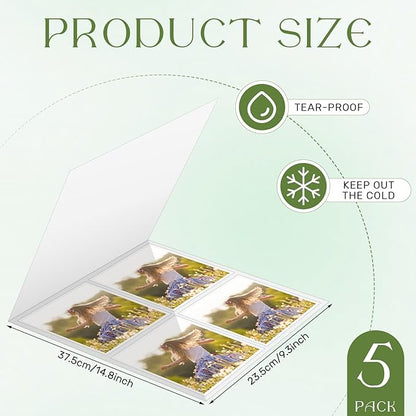 5 Pack Letter Size Laminating Pouch Carrier 9 x 15" Laminator Carrier Sleeve Laminating Carriers Sheets Lamination Carrier Thermal Protection for Most Laminating Pouch