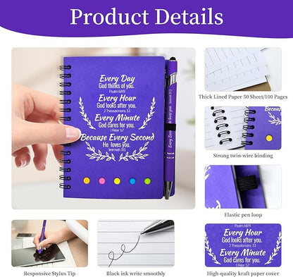 40 Pcs Bulk Christian Gifts Prayer Journal for Woman - 20 Set Religious Notepad with Christian Pen - Bible Notebook - Church Gifts for Mother's Day, Bible Study, and Family Devotions ( Colorful )