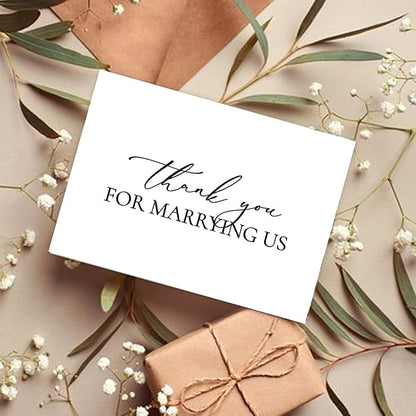 Wedding Day Card, Thank You for Marrying Us, Thank You Card for Officiant, Priest, Minister, Judge, Pastor Gifts.（Thank You A）