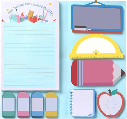 Sticky Notes Set Blackboard Self-Stick Note Pads Teacher Appreciation Gift Writing Memo Pads School Office Supplies