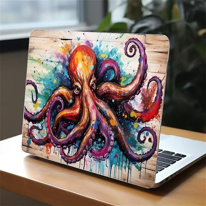 Compatible with MacBook Air 13.3 inch Case 2018-2020 Release A1932 A2179 A2337, Colourful Octopus Hard Plastic Shell Cover Case