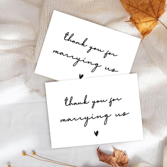 6 Pieces Wedding Day Card, Thank You for Marrying Us, Thank You Card for Officiant, Priest, Minister, Judge, Pastor Gifts.（Thank You - 6cards B）
