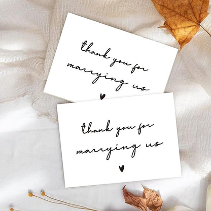 6 Pieces Wedding Day Card, Thank You for Marrying Us, Thank You Card for Officiant, Priest, Minister, Judge, Pastor Gifts.（Thank You - 6cards B）