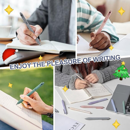 Linbsunne Gel Pens Black Ink Pens for Office 0.5mm Fine Point Pens Smooth Writing Retractable Work Pen (12-count)