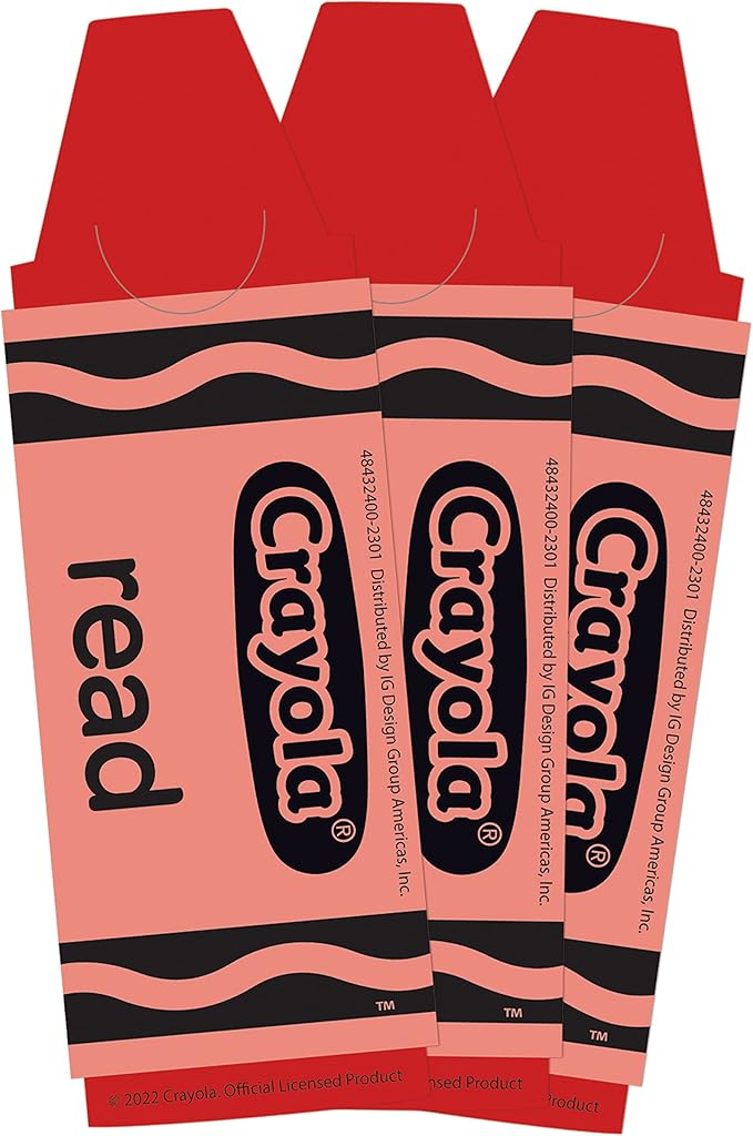 Eureka Crayola Colorful and Motivational Bookmarks for Students and Teachers, 2" x 6", 36 Pieces