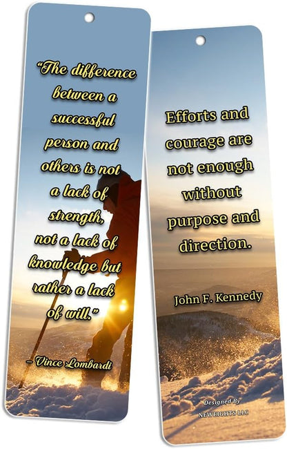 NewEights Adventure Inspirational Quotes Bookmarks (12-Pack) - Stocking Stuffers Devotional Bible Study - Church Ministry Supplies Teacher Classroom Incentive Gifts