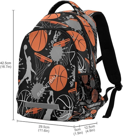 AUUXVA Sport Ball Basketball Player Backpack School Bookbag Laptop Purse Casual Daypack for Teen Girls Women Boys Men College Travel