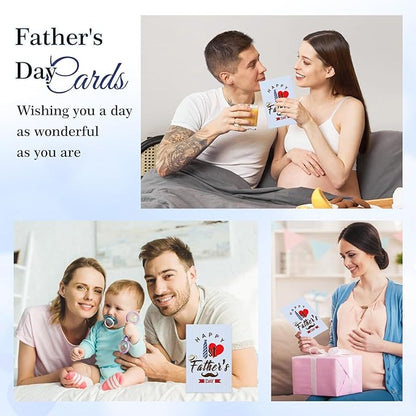 FaCraft Happy 1st Fathers Day Card for New Dad Dad to Be Expecting Fathers, 4 x 6 Happy First Fathers Day Gift Card with Envelope from Wife Daughter Son Baby Boy Girl