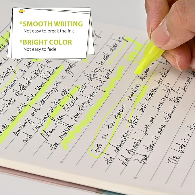 80 packs of highlighters, yellow highlighter, wide chisel tip marking, quick drying, bulk fluorescent pen marking, non-toxic and tasteless, suitable for schools offices and home.