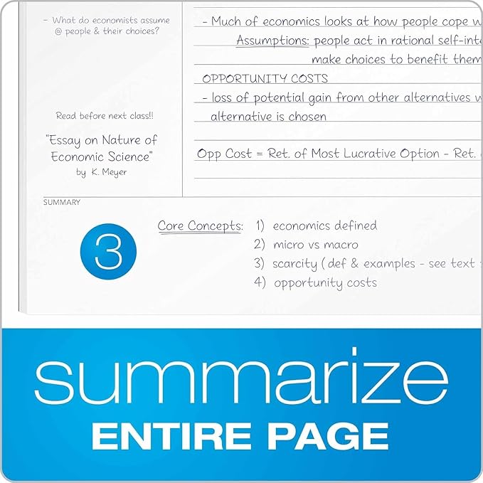 Tops Oxford Focusnotes Legal Pad - Cornell Notepad for Note Taking - 8-1/2" X 11-3/4"- Pack of 3 Notepads For Work - 50 Sheets