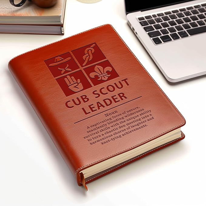 Scout Gift Scout Leader Writing Notebook Gift Scout of Honor Gift Scoutmaster Gift Scout Ceremony Gift (CUB SCOUT LEADER)