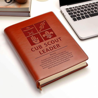 Scout Gift Scout Leader Writing Notebook Gift Scout of Honor Gift Scoutmaster Gift Scout Ceremony Gift (CUB SCOUT LEADER)
