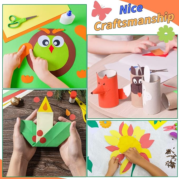 Colored Cardstock Bulk 300 sheets, A4 Cardstock Paper 30 Assorted Colors Construction Paper, Card Stock Printer Paper Scrapbooking Supplies for Diy Crafts Cricut Card Making, 65LB/180 GSM