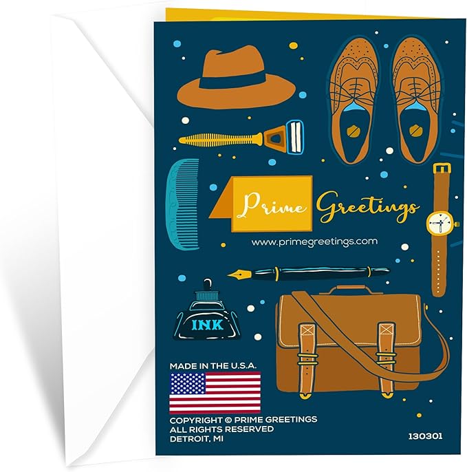 Prime Greetings Religious Birthday Card For Dad, Made in America, Eco-Friendly, Thick Card Stock with Premium Envelope 5in x 7.75in, Packaged in Protective Mailer