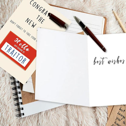 Asmallgf Congrats On New Job Card, Funny Coworker Leaving Gifts for Women Men, Goodbye Card, Going Away Gifts