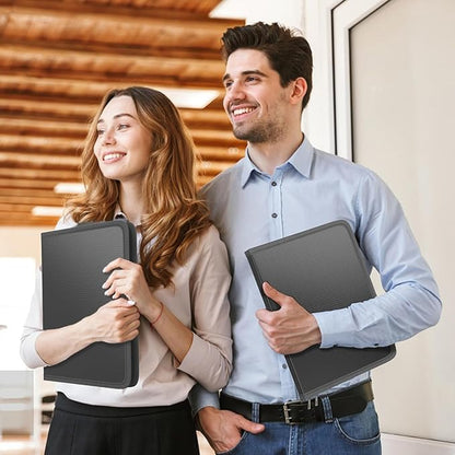 Fireproof Accordion File Organizer, Portable Expanding File Folder with Waterproof Zipper&Labels, Dark Gray Document Organizer with 13 Pockets, File Organizer for Important Document/Paper Storage