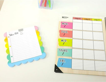Carson Dellosa Creatively Inspired Notepad, 50 Sheet Rainbow Note Pad for To Do List and Checklist, Classroom Organization Stationary, Desk Accessories and Office Supplies