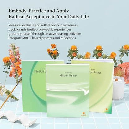 Switch Research Complete Mindfulness Planner Bundle - 3 Planners - Evidence-Based Life Organizer Set - 93-Day Goal Planner Collection to Develop Radical Acceptance - Daily planner With Prompts Bundle
