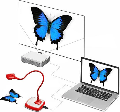 HUE HD Pro Flexible USB Video and Document Camera/Visualiser (Red Camera with White Carry Case)