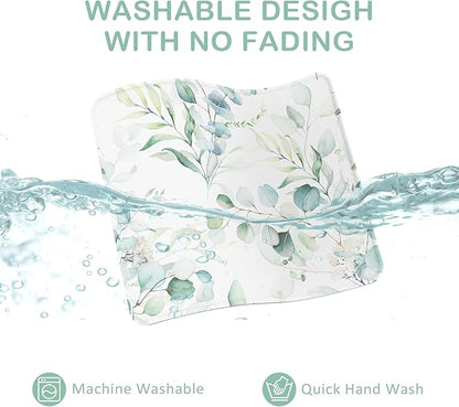 eulps Mouse Pad with Stitched Edge, Multiple Patterns Computer Mouse Pads with Non-Slip Rubber Base, Washable Cloth Mousepad, for Gaming, Laptop, PC (Leaves)