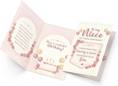 Prime Greetings Birthday Card For Niece, Made in America, Eco-Friendly, Thick Card Stock with Premium Envelope 5in x 7.75in, Packaged in Protective Mailer