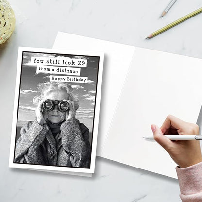 Funny Birthday Card for Old Women, Suitable for 50th, 60th, 70th, 80th, 90th Birthday, Teasing The Years In A Humorous Way.