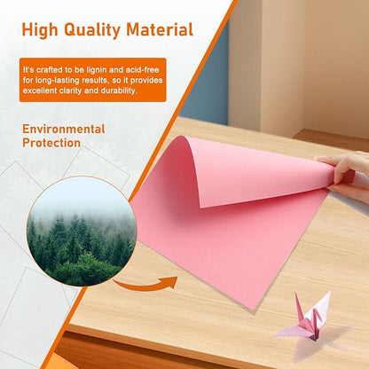 40 Sheets Candy Pink Cardstock 8.5 x 11 Scrapbooking Paper, 75lb Heavyweight Certificate Paper Card Stock for Wedding Invitations, School Crafting, Memus, Making Cards, Birthday Decorations
