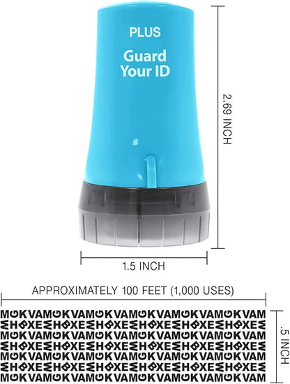 PLUS The Original Guard Your ID Advanced Security Roller 2.0 for Identity Theft Prevention Stamping Turquoise