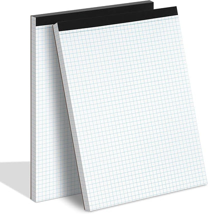 Grid Paper Notebook 8.5 X 11, 4x4 Graph Paper,-Sturdy Cardboard Backing, Graph Paper Pad for School, Office, Home, 70 Gsm Grid Paper, 2 Packs, 30 Sheets/Pad