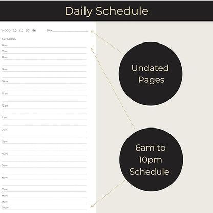 Daily Planner To-Do List Notepad - 50 Page Daily Planner Pad Checklist, To-Do List Notebook, and Work Planner - Daily Schedule Planner - 8.5 x 11 Inch Daily Planner Notepad - Task Planner Blu Monaco