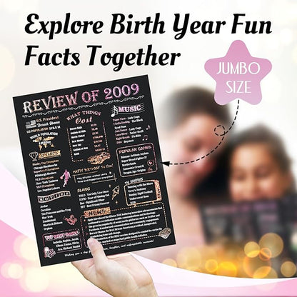 Sweet 16th Birthday Card for Girls Daughter,Jumbo Pop Up Sweet 16th Birthday Cards for Granddaughter Sister, Sweet 16th Birthday Decorations for 16 Year Old Girl Daughter Funny Birthday Gifts, Review of 2009, Pink