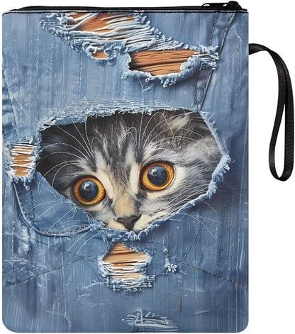 COEQINE Cats Book Covers for Hardcover 9x11 Inch Paperback Large Large Book Lovers for Portable Cowboys Book Lovers Book Pouch Book Clothing