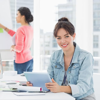 100Pcs Clear Plastic Horizontal Name Tags Badge ID Card Holders and 100Pcs Lanyards with Clip (Navy Blue)