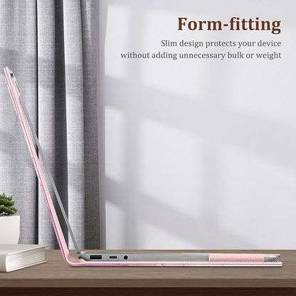 Fintie Sleeve Case for 12.4 Inch Microsoft Surface Laptop Go 3/2/1 (Model: 2013/1943), Premium PU Leather Protective Folio Book Cover with Large Pocket (Dreamy Marble)