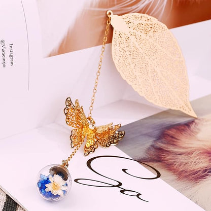 Toirxarn Metal Leaf Bookmark - Unique Gift for Women Ideal for Birthday Teacher Appreciation Mother's Day, Chic Literary Accessory & Elegant Reading Companion for Readers and Book Lovers