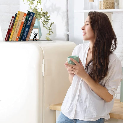 Artori Design Book Ends to Hold Books Heavy Duty - Hidden Metal Bookends for Shelves Desk or countertop - Bookend Book Holder for Home Decorative - Gift for Book Lovers and Home Decor (Falling)