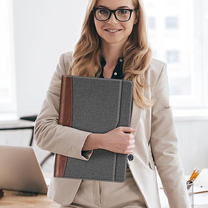 Fintie Sleeve Case for MacBook Air 15 Inch A3114 A2941 (2023 2024 Release), Premium PU Leather Folio Book Cover for MacBook Air 15.3" M2 M3 Chip with Liquid Retina Display and Touch ID, Gray