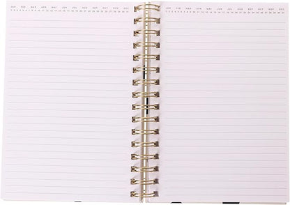 Graphique Hardbound Spiral Journal | Polka Dot Design | Premium Paper | Notebook | Diary | Lists | Record Month and Date | Great Gift | 160 Ruled Pages | 6.25” x 8.25”