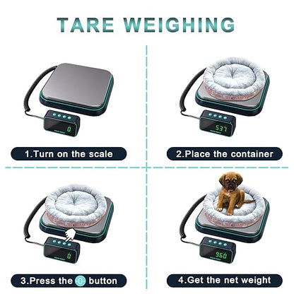 Digital Shipping Scale, 86 lbs/0.1oz Highly Accurate Postal Scale for Packages with Hold/Tare/Separate LCD Display，Stainless Steel Postage Scale，Package Scale for Small Business, Mail Scale