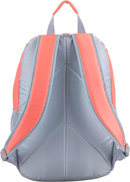 FUEL Hiking Backpack for Women Men Terra Sport, Travel, College, Gym, Work with Laptop Sleeve, Bungee, 18 Inches, Sweet Coral