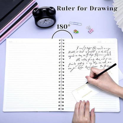 Yoment Spiral Notebook 8.5 x 11 A4 Large Notebooks for Work College Ruled Journaling Notebooks, 100 GSM Paper, Spiral Bound Journal for School Note Taking Writing, A4 Purple