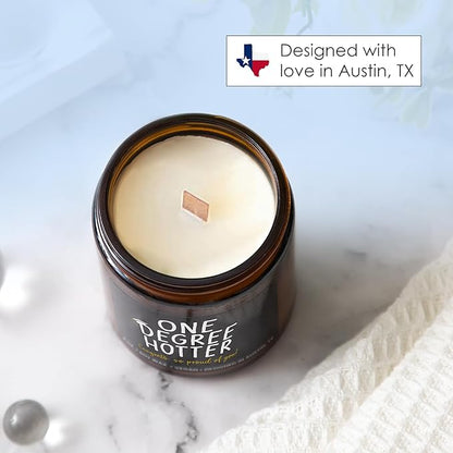 Funny Graduation Candle, Unique College & Masters Degree Gifts, One Degree Hotter, Best Funny Graduation Gift Ideas for Students, High School, Bachelor Graduates, PHD Gift Ready