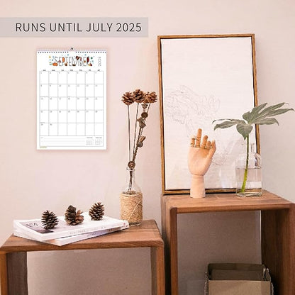 Desk Calendar 2025 Wall Calendars, November 2024 - December 2025 Monthly Planner Paper Office Desktop 17"X 12", 14-Months, Planning and Organizing Home, School, Office, Holiday, Vacation