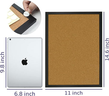 OWLKELA 14.6 X 11 Inch Cork Board Bulletin Board, Wall-Mounted Presentation, Message Notice Pin Board, Perfect for Office & Home Decor, School, Cubicle