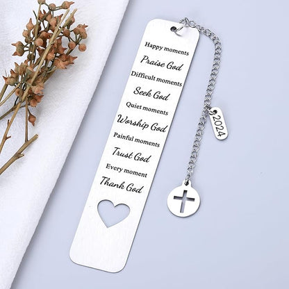 Baptism Faith Based Gifts Bible Verse Bookmarks Inspirational Gifts for Women Men 2024 Christian Religious Scripture Gifts for Friend Birthday Christmas Present for Son Daughter First Communion Gifts