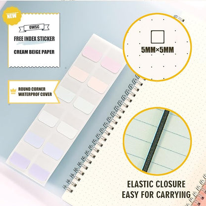 4 Pack Dot Notebook, 5.9 x 8.3 Inches Spiral Notebooks for Work, School and Journal with 110 GSM Journal Dotted Paper, Small Notebook with 80 Sheets/160 Pages, Hardcover Dot Journal Notebook