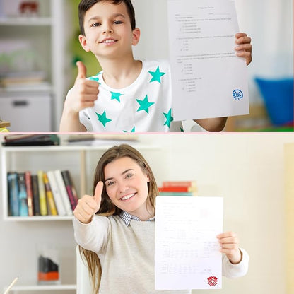 Yinder 24 Pcs Teacher Stamps for Classroom Self Inking Classroom Stamps Bulk for Teachers Elementary Colorful Motivational Encouraging Gifts(Spanish Style)