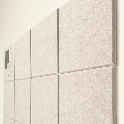 Large Cork Board for Office Wall Decor,48"x36"-12 Pack Felt Wall Tiles with 35 Push Pins, Thicker 0.47in, Felt Bulletin Board Pin Board Cork Boards for Walls - Beige